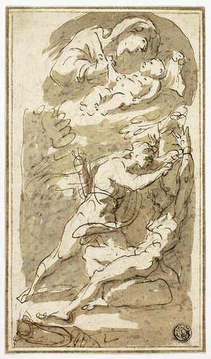 Sketches of Madonna and Child, Flaying of Marsyas
