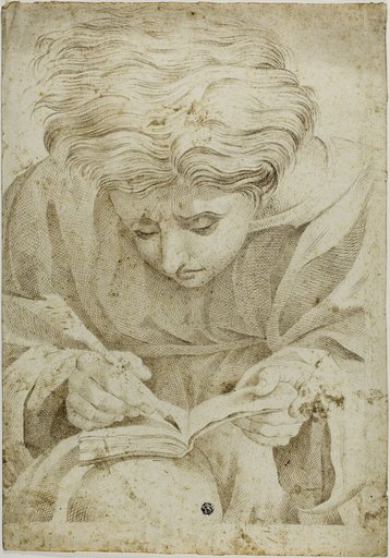 Seated Youth Writing in Book