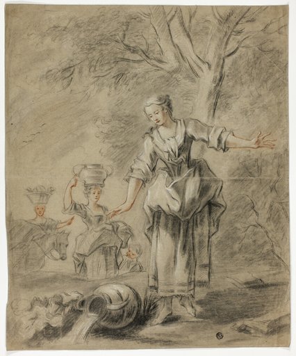 Illustration for La Fontaine's Pierrette et le Pot-au-Lait