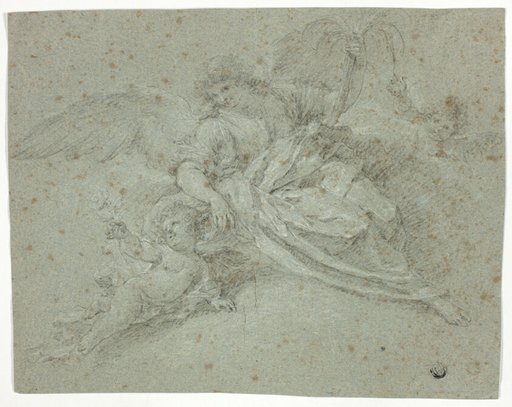 Angel and Two Putti