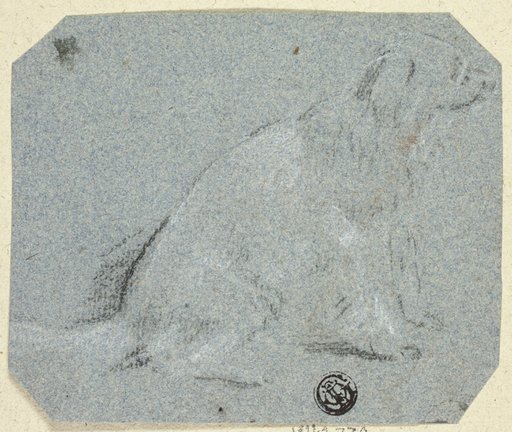Seated Dog in Profile