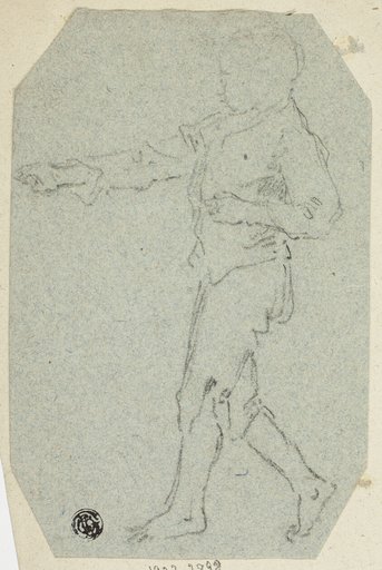 Boy Walking in Profile