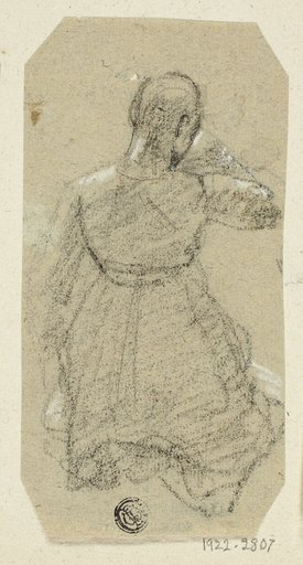 Female Figure Kneeling, Seen from Behind