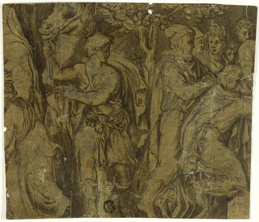 Story of Niobe: Youth with Horse; Worshippers