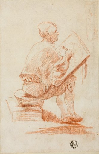 Man Seated on Stool