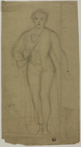 Standing Woman Carrying Rolled-Up Paper