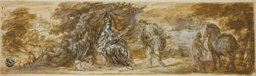 Military Hero Honoring Personification of Rome