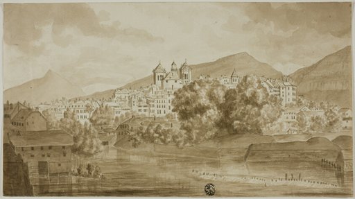 View of Town Overlooking River