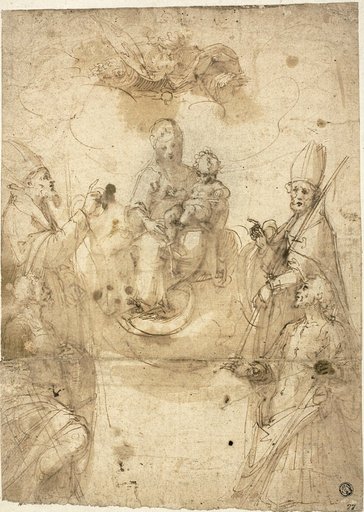 Madonna and Child with Adoring Saints