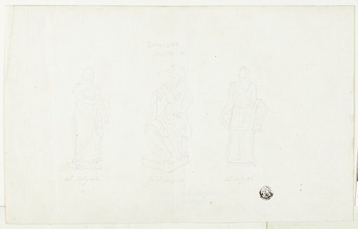 Three Large Statues by Algardi and Michelangelo