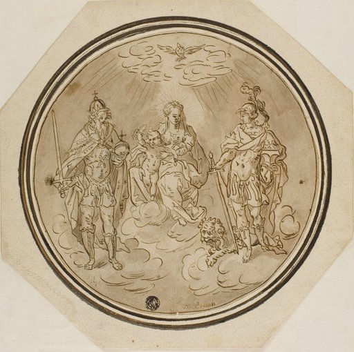 Madonna and Child with Holy Roman Emperor and Saint Adrian