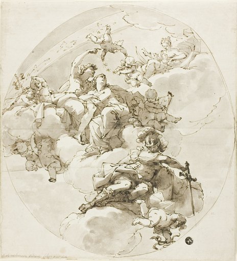Ceiling with Bacchus, Ariadne, Diana and Minerva