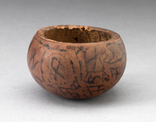 Miniature Bowl Incised and Painted with Geometric Motifs