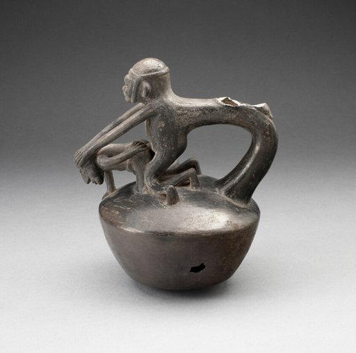 Stirrup Spout Vessel Depicting Erotic Scene