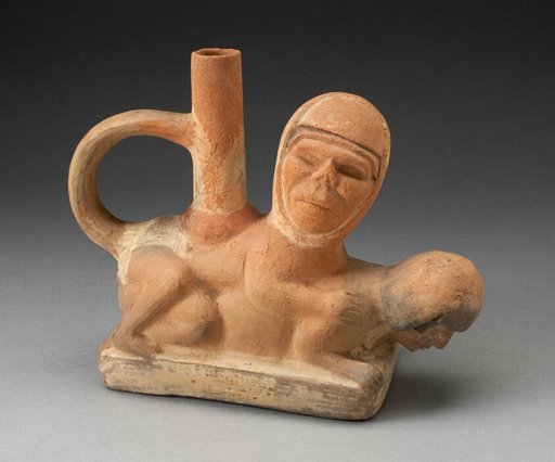 Handle Spout Vessel Depicting an Erotic Scene