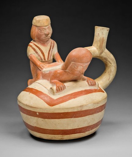 Handle Spout Vessel Depicting an Erotic Scene