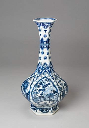 Vase with Figures, Landscape, and Auspicious Symbols