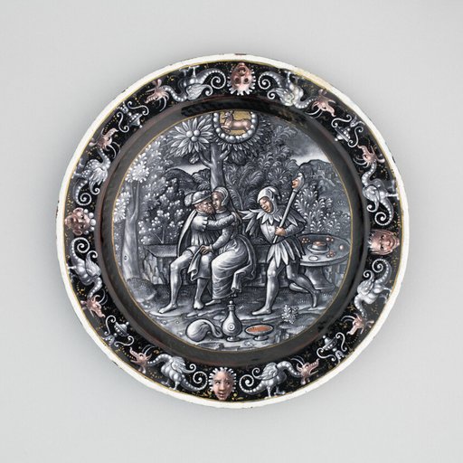 Plate with Scene of the Month of April