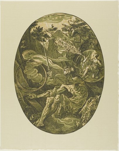 Demogorgon in the Cave of Eternity, plate one from Demogorgon and the Deities