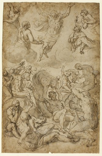 Saint Roch and the Virgin Interceding with Christ on Behalf of Plague Victims