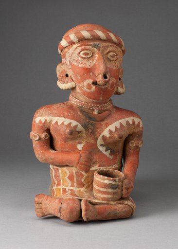 Seated Female Figure Holding a Bowl on Her Lap