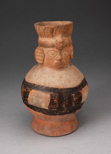 Jar in the Form of an Abstract Figure with Modeled Head