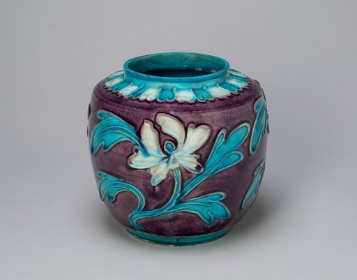 Jar with Peonies and lid