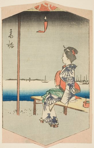 Takanawa, section of a sheet from the series "Cutout Pictures of Famous Places in Edo (Edo meisho harimaze zue)"