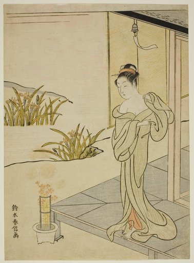 Summer, from the series "New Versions of Flowers of the Four Seasons (Shinpan furyu shiki no hana)"