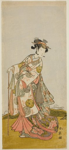 The Actor Nakamura Noshio I as Princess Usuyuki (Usuyuki Hime) in the play "Shin Usuyuki Monogatari," performed at the Morita Theater in the fifth month, 1774