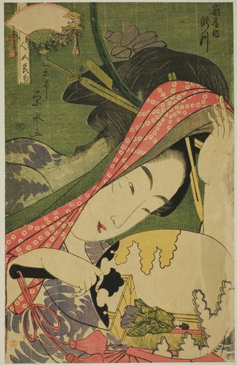 The Courtesan Takigawa of the Ogiya, from the series "Beauties of the Five Festivals (Bijin gosekku)"