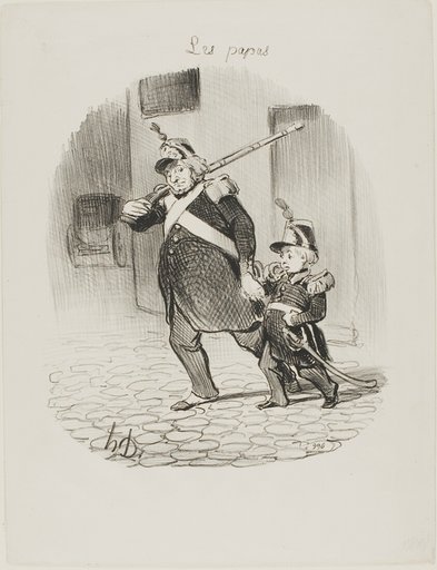 The day of the great parade, plate 6 from Les Papas
