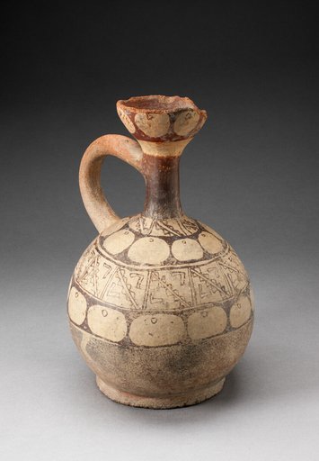 Single-Handled Jar with Geometric Motifs