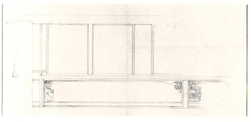 Pullman Car Interior Elevation Sketch