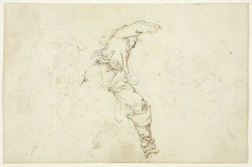 Man on Horseback, Raising Right Arm