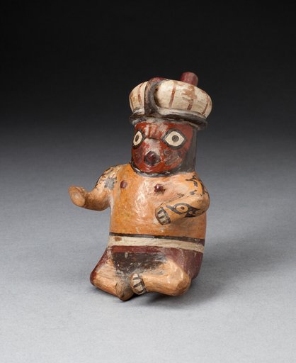 Miniature Spouted Jar in the Shape of a Seated Figure