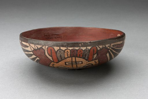 Jar Cover Depicting Costumed Figure with Bird Attributes