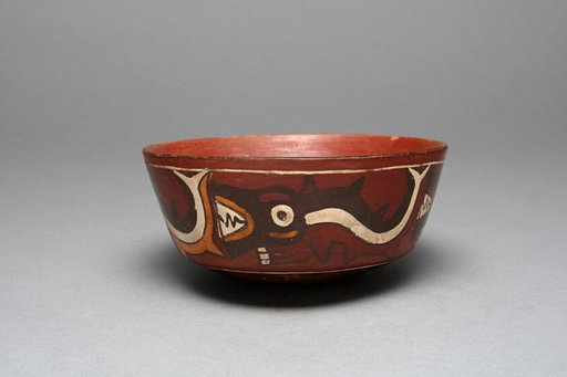 Bowl Depicting Anthropomorphic Sharks