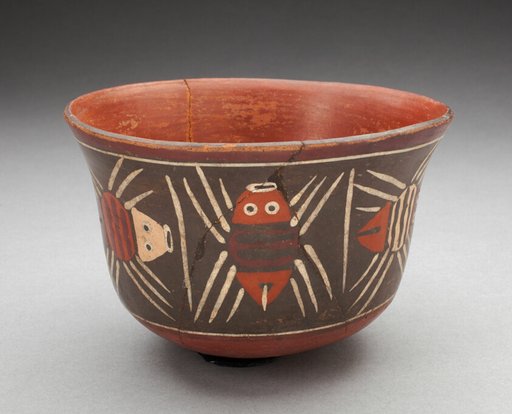 Bowl Depicting Abstract Insects, Probably Spiders