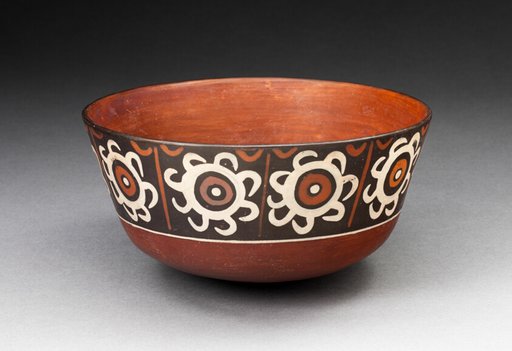 Bowl with Repeated Spiral-Like Motifs