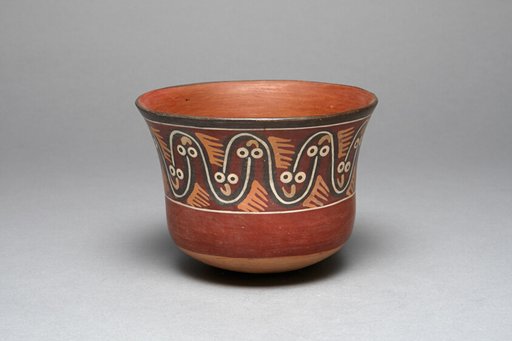Bowl Depicting Interlocking, Undulating Abstract Serpents