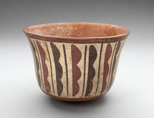 Bowl with Repeated Curved and Straight Vertical Motifs