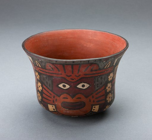 Cup Depicting a Ritual Perfomer Wearing a Feline Mask