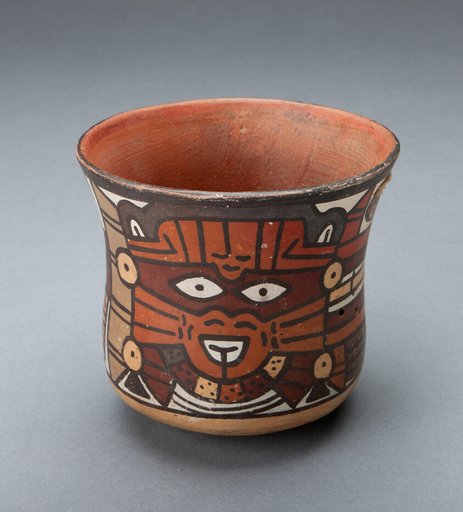 Cup Depicting a Ritual Perfomer Wearing a Feline Mask