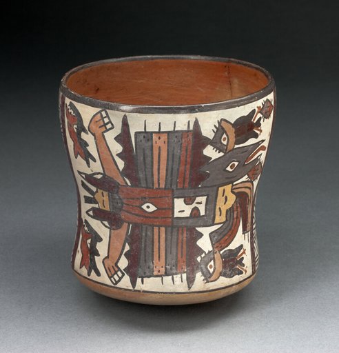 Bowl Depicting Abstract Being with Bird Attributes and Human Legs