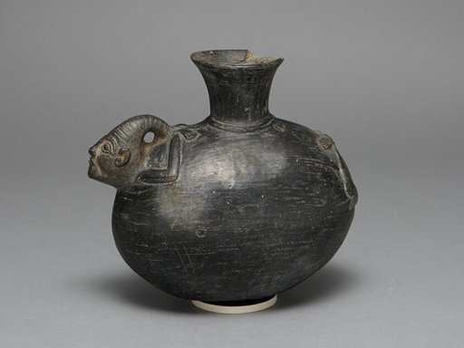 Blackware Jar in the Form of a Figure with Bound Arms and Legs
