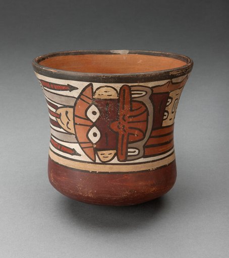 Short Beaker Depicting Costumed Ritual Performer