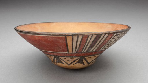Wide Bowl with Geomeric Motifs