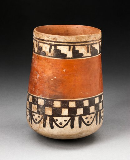 Beaker with Bands of Geometric Motifs