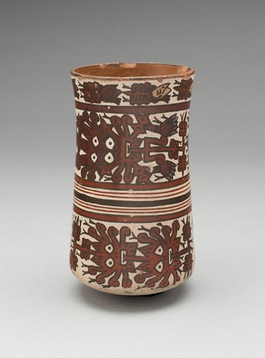 Beaker Depicting Costumed Ritual Performers